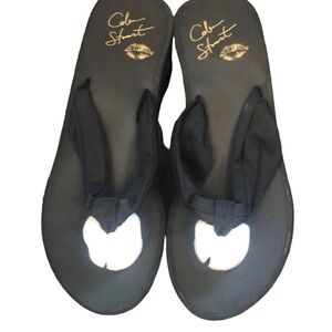 Colin Stuart platform flip flops size 10
